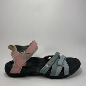 Teva Tirra Hiking Outdoor Sandals Womens Size 8 Shoes Strappy Multi Color Pastel